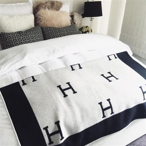 bed sheets hermes|hermes black and white blanket.